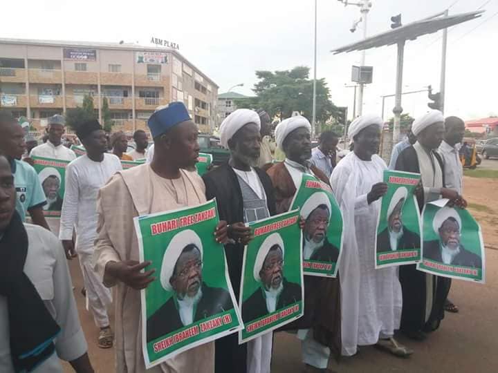 free zakzaky in abuja on tuesday 28th august 2018